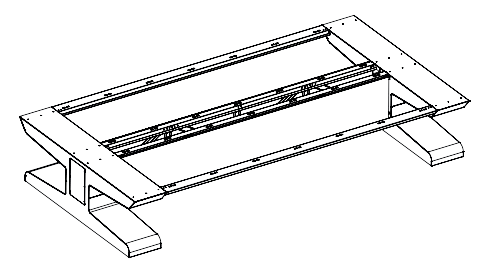 Kragarmlinie – 2800 x 1370 x 550 mm