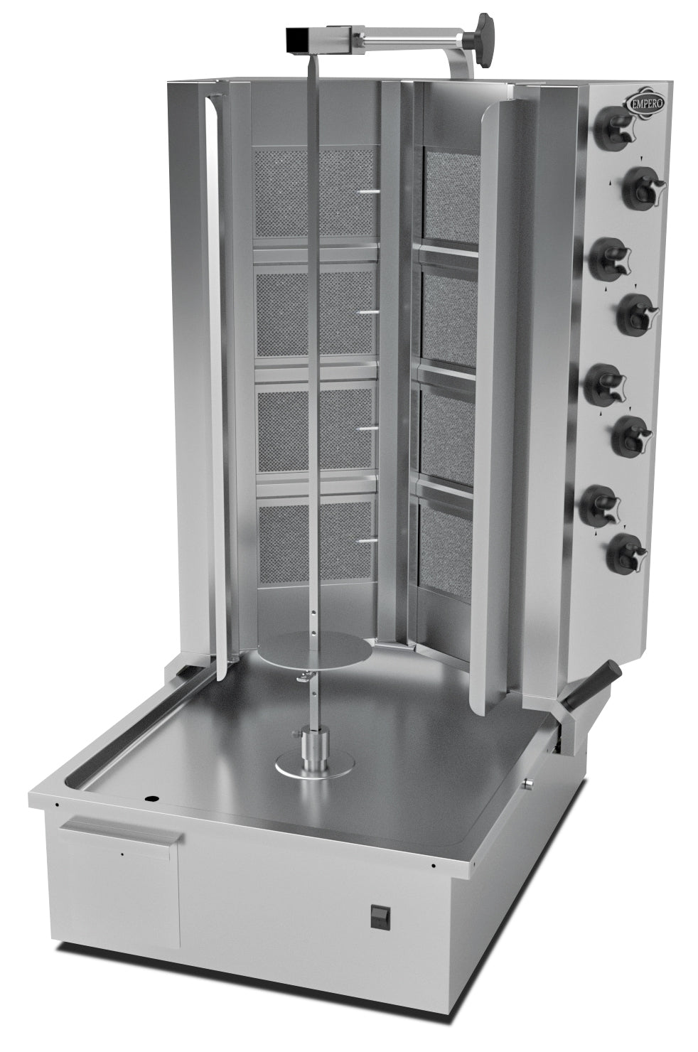 Gasbetriebener Shawarma-Grillmotor unten, V-förmig – 28 kW