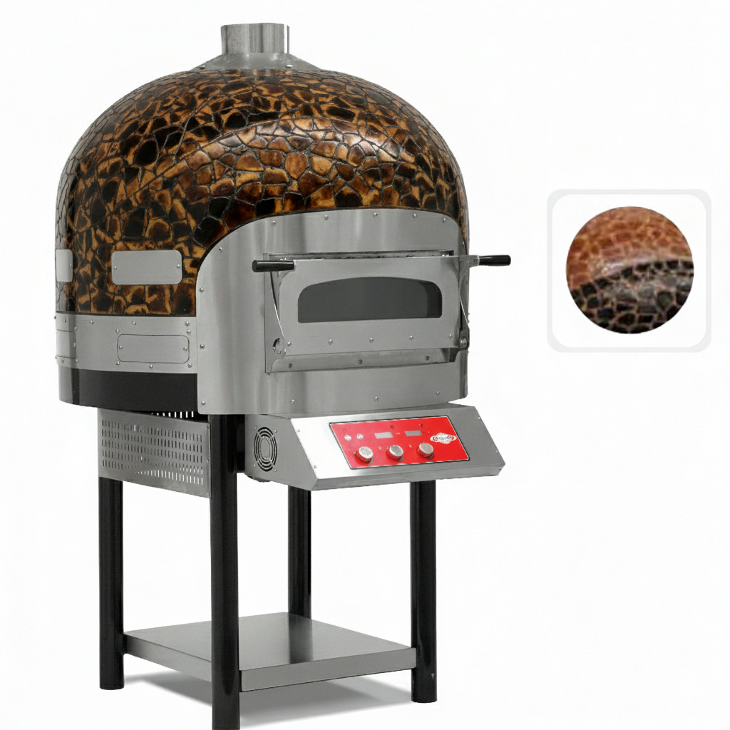 Elektrischer Pizzaofen mit Drehboden – Ø 300 mm, 6 Pizzen, 75 Pizzen/Stunde