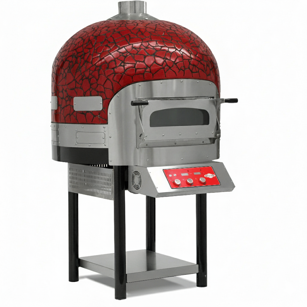 Elektrischer Pizzaofen mit Drehboden – Ø 300 mm, 6 Pizzen, 75 Pizzen/Stunde