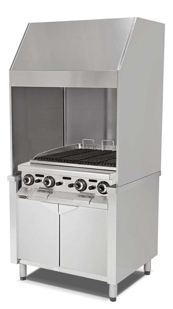 Wand-Gasgrill aus Edelstahl – 120 cm Grillfläche