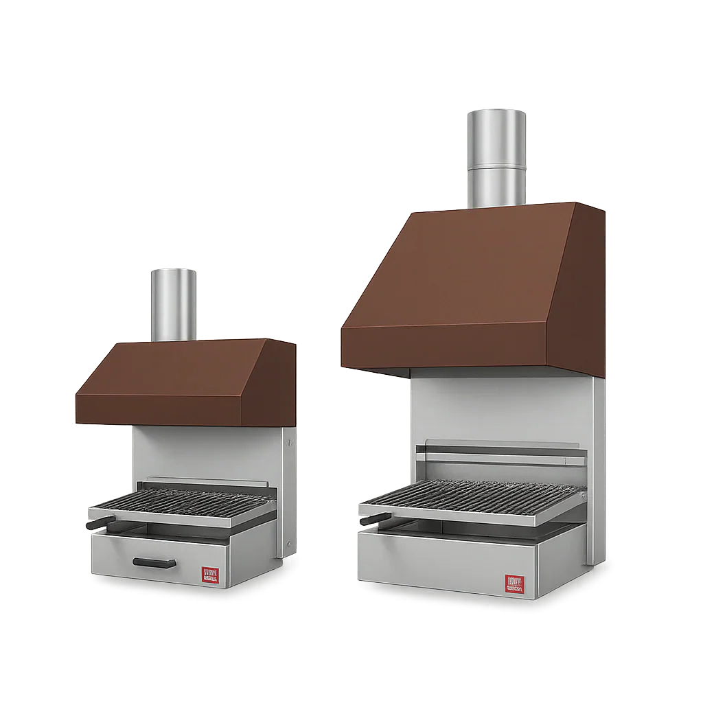 Wall-Type Charcoal Grills