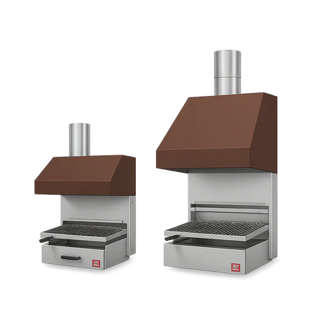 Wall-Type Charcoal Grills