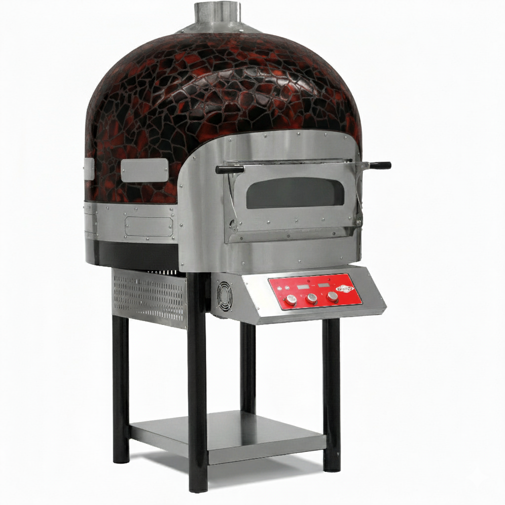 Elektrischer Pizzaofen mit Drehboden – Ø 300 mm, 6 Pizzen, 75 Pizzen/Stunde