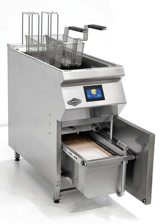 Schnellkochfritteuse mit Lift und Ölfilter – 400 V / 25 l