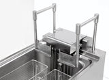 Schnellkochfritteuse mit Lift und Ölfilter – 400 V / 25 + 25 l