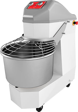 Double Spiral Dough Mixer (with Wheels) – 60 kg / 380V